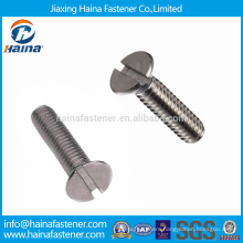 Stock DIN963 Slotted Stainless Steel Countersunk Head Machine Screws